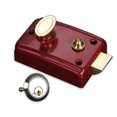thumbnail image 2 of fastboy Night Deadbolt Rim Lock Household Locks Front House Padlocks Gate Anti-Theft Heavy-Duty Single Mortise Open With Key Type 1 Red,Type 1 90x60mm, 2 of 6