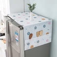 thumbnail image 2 of Washing Machine Cover 100% Cotton Linen Appliance Protector with Side Storage Pockets for Refrigerator Dryer Microwave Oven, 2 of 2