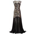 thumbnail image 4 of SMihono Robe Maxi Bohème d'Été pour Femmes Grande Taille Mode Robe Longue Maxi Sans Manches à Col en V à Paillettes pour Soirée, Bal de Promo, Plage, Évasée, 4 of 4