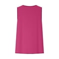 thumbnail image 4 of Warop Camisole à Encolure Ronde pour Femme, Sans Manches avec Détail à Franges, Mélange Coton-Lin Uni pour un Usage Quotidien Décontracté, 4 of 8