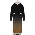 thumbnail image 4 of RXMEKW Gradient Fleece Hooded Robe for Men with Pockets, Long Sleeve Bathrobe for Lounging, Print, 4 of 4