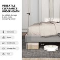 thumbnail image 4 of Costway Queen Size Bed Frame Upholstered Platform Velvet Headboard Wooden Slats Gray, 4 of 10