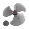 thumbnail image 4 of 16 Inch Household Plastic Fan Blade Three Leaves With Nut Cover For Pedestal Fan Table Fanner General Accessories, 4 of 9