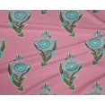 thumbnail image 4 of oneOone Polyester Lycra Fabric Leaves & Floral Block Printed Craft Fabric BTY 56 Inch Wide, 4 of 4