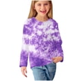 thumbnail image 2 of QIPOPIQ Girls Chandails Décontractés Tie Dye Col Rond Manches Longues Mode Ample Taille 3-14 Ans Enfants Clothes Liquidation, 2 of 6