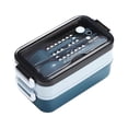thumbnail image 2 of Dvkptbk Lunch Box Stainless Steel Double-Layer Thermal Insulation Lunch Box with Tableware and Soup Bowl Camping Essentials, 2 of 2