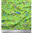 thumbnail image 1 of Soimoi Tissu Poly Georgette Plume & Attrape-Rêves Décoration Maison Tissu Imprimé 1 Yard 52 Pouces de Large, 1 of 3