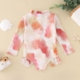 thumbnail image 4 of Toddler Girl Rash Guard Swimwear Cute Long Sleeve Sun Protection Summer Swimsuit 2-3 Years, 4 of 4
