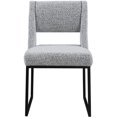 thumbnail image 4 of Meridian Furniture Jayce Grey Boucle Fabric Dining Chair, 4 of 6