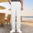 thumbnail image 2 of Pantalon Décontracté pour Homme Coupe Ajustée Extensible Confortable Pantalon Habillé Léger Tenue de Bureau Formelle Jambe Droite Classique Polyvalent Quotidien, 2 of 4