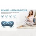 thumbnail image 2 of 1Pc Memory Foam Lumbar Support Back Cushion Pillow Balanced Firmness, Leaf Shape Back, for Lower Back Pain Relief - Ideal Back Pillow for Office Chair,Car Seat, Recliner, Bed (Blue), 2 of 8