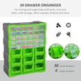 thumbnail image 4 of DURHAND 39 Drawer Plastic Parts Storage Hardware and Craft Cabinet Green, 4 of 9