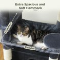 thumbnail image 3 of Large Cat Tree cm Cat Tower for Large Cats Cat Condo with Sisal-Cove Scratching Posts and Pads Padded Perch Dual Condo and Basket for Indoor Cats-Grey Small, 3 of 6