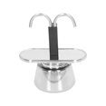 thumbnail image 1 of Moka Maker Moka Pot 100ml Dual Pipe Stainless Steel Thickened Strainer Moka Pot For Espressoes Cappuccino Latte, 1 of 8