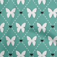 thumbnail image 1 of oneOone Georgette Viscose Dark Teal Green Fabric Check Craft Projects Decor Fabric Printed By The Yard 42 Inch Wide, 1 of 4