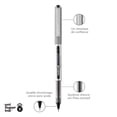thumbnail image 3 of uniball™ Vision Rollerball Pens, Fine Point (0.7mm), Black, 2 Pack, 3 of 4