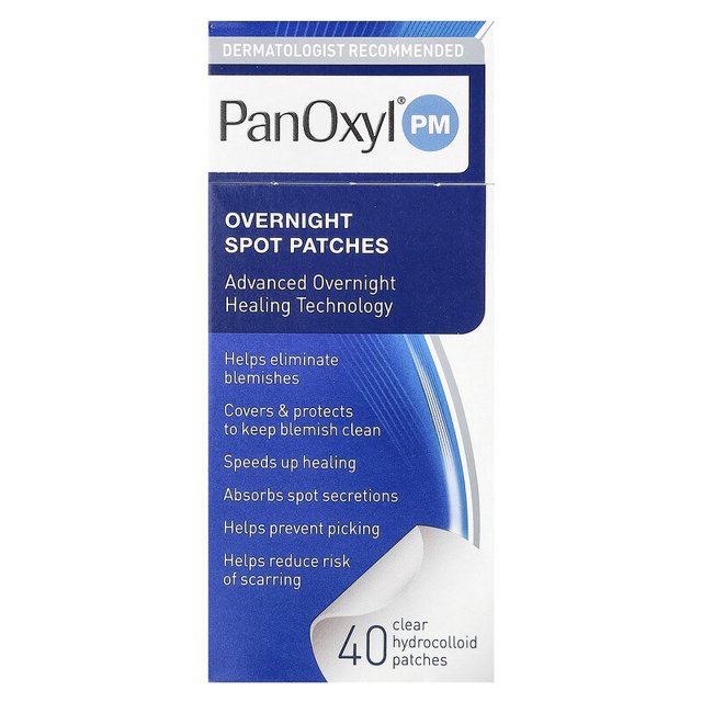 PanOxyl , Patchs pour Taches Nocturnes, 40 Patchs Transparents Lot de 4