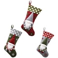 thumbnail image 2 of Coofit Christmas Stocking Gnome Festive Decorative Xmas Hanging Sock Holiday Stocking, 2 of 10