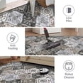 thumbnail image 3 of Hasoo Washable Living Room Area Rug 9x12 ft Large Modern Floral Non-Slip Soft Foldable Indoor Gray/Brown Carpet, 3 of 5