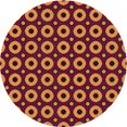 thumbnail image 1 of Ahgly Company Machine Washable Indoor Round Transitional Orange Area Rugs, 7' Round, 1 of 7