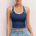 thumbnail image 4 of Débardeur Court Sans Manches à Col Montant pour Femme, Ajusté, Style Sport, Cloud Pro, Bonnets Fixes, Col Rond, Effet Éclat, Non pour la Course, 4 of 5