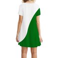 thumbnail image 4 of Birdeem Womens Casual Color-Blocking Printed Short-Sleeved Round-Neck Dress, 4 of 6