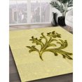 thumbnail image 3 of Ahgly Company Tapis d'Intérieur Lavable en Machine Carré Transitionnel Jaune Soleil, 5 Pieds Carré, 3 of 7