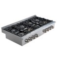 thumbnail image 1 of Ancona Cuisinière à Gaz Encastrée en Acier Inoxydable de Style Commercial de 48 Po, 1 of 7