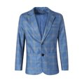 thumbnail image 2 of Faithtur Men's Blazer Plaid/Plain Color Lapel Long Sleeve Button Suit Coat, 2 of 8