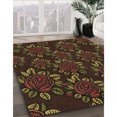 thumbnail image 3 of Ahgly Tapis d'Intérieur Lavable en Machine Carré Marron Selle, 4 Pieds Carré, 3 of 7