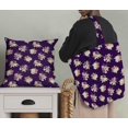 thumbnail image 5 of Soimoi Purple polyester Crepe Fabric Leaves & Grandiflora Roses Floral Printed Craft Fabric by the Yard 52 Inch Wide, 5 of 5