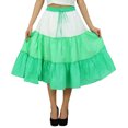 thumbnail image 3 of Bimba Flaired Cotton Boho Summer Skirt Elastic Waist Mid-Calf Ruffle Skirts, 3 of 6
