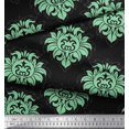 thumbnail image 3 of Soimoi Poly Georgette Fabric Seamless Baroque Damask Printed Craft Fabric by the Yard 52 Inch Wide, 3 of 3