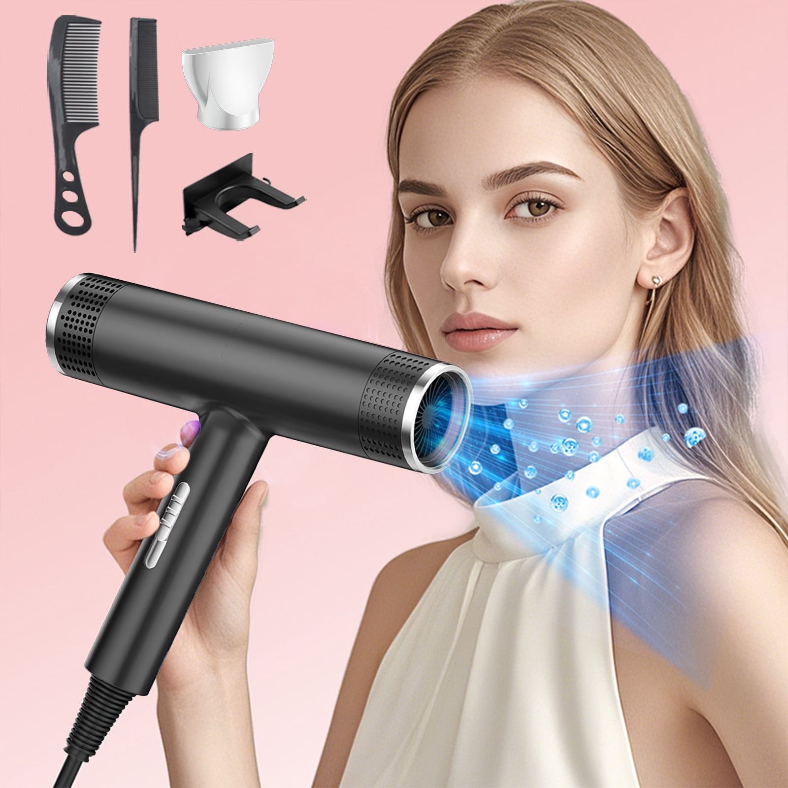 EGNMCR Home Appliances, Kitchen Gadgets, Kitchen Accessories, Kitchen Utensils, Kitchen Tool Hair Dryer High Power Hair Dryer Home Hair Dryer Hot Wind Comb Hair Salon Blowing Comb handheld hairdryer
