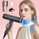 EGNMCR Home Appliances, Kitchen Gadgets, Kitchen Accessories, Kitchen Utensils, Kitchen Tool Hair Dryer High Power Hair Dryer Home Hair Dryer Hot Wind Comb Hair Salon Blowing Comb handheld hairdryer