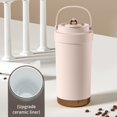 thumbnail image 4 of CNKOO Ceramic Lined Coffee Travel Mug  Insulated Coffee Cup with Leak-Proof Lid  Double Wall Stainless Steel Travel Mug with Ceramic Coating  Hot ＆ Cold Drinking Cup for Office Camping, 4 of 6