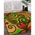 thumbnail image 3 of Ahgly Tapis Rectangulaire Lavable en Machine Intérieur Transitionnel Brun Doré Foncé, 4 Pieds x 6 Pieds, 3 of 7