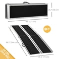 thumbnail image 2 of HOMCOM 8ft Folding Aluminum Wheelchair Ramp - Non-Slip Portable Mobility Aid for Steps, Thresholds, Cars - 29.1" Wide, 594 lb Capacity, Black, 2 of 7