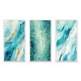 thumbnail image 2 of Designart "Turquoise Impressions Waves of Infinity VII" Abstract Painting Framed Wall Art Set Of 3 - Turquoise Modern Frame Gallery Set For Office Decor, 2 of 6