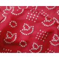 thumbnail image 4 of oneOone Soie Tabby Rouge Tissu Ethnique Bandhani Robe Tissu Tissu Imprimé par la Cour 42 Pouces de Large, 4 of 4
