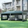 thumbnail image 2 of Outsunny 19' x 9' Party Tent Gazebo Canopy, Green, 2 of 10