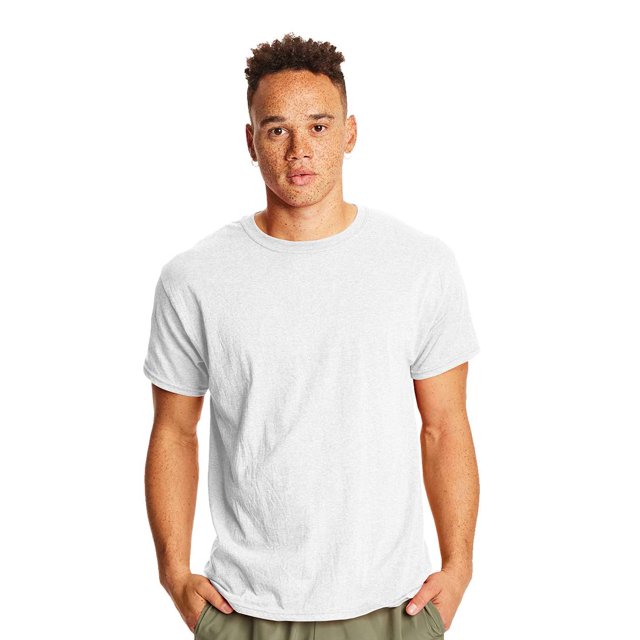 Hanes Mens X-Temp Fresh IQ Tri-Blend Performance Tee, S, Eco White