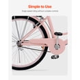 thumbnail image 4 of VEVOR 26-Inch Cruiser Bike 1-Speed Pink Beach Cruiser Bike with Basket, 4 of 9