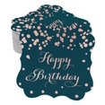 thumbnail image 1 of Inkdotpot Pack Of 100 Real Rose Gold Foil Bracket Shape Paper Tags Happy Birthday Favor Hang Tags, 1 of 1
