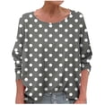 thumbnail image 3 of WRKEKC T-Shirts à Manches Longues pour Femmes, Chemises à Manches Longues pour Femmes, T-shirt Tendance Confortable à Manches Longues à Col Rond Dégradé Imprimé pour Femmes Grande Taille, 3 of 6