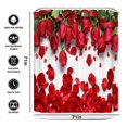 thumbnail image 4 of Red Rose Flower Floral Bathroom Shower Curtain  Shower Rings Included Polyester Waterproof Shower Curtain, 4 of 8