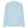 thumbnail image 4 of Mefallenssiah Mode Femmes Décontracté à Manches Longues Col Rond Chandail Ample pour Dames Hauts Blouse Bleu Clair G, 4 of 4