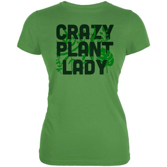 Gardening Crazy Plant Lady Juniors Soft T Shirt
