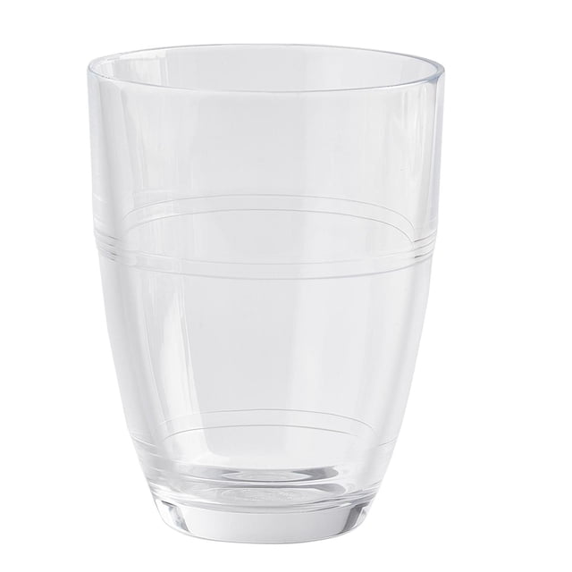 Duralex Gigogne Verre Highball Transparent 360 ml avec une Forme Cylindrique Effilée et Deux Anneaux Horizontaux, en Verre Trempé Résistant aux Chocs, Va au Lave-Vaisselle et au Micro-Ondes, Idéal pour des Verres Durables pour Tous les Jours et un Rangement Empilable.