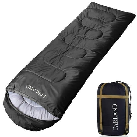 FARLAND Sacs de Couchage 20? pour Adultes Ados Enfants avec Sac de Compression Portable et Léger pour Camping 3-4 Saisons, Randonnée, Imperméable, Sac à Dos et Plein Air